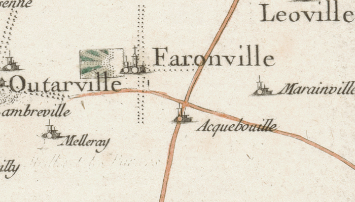 Acquebouille sur la carte de Cassini