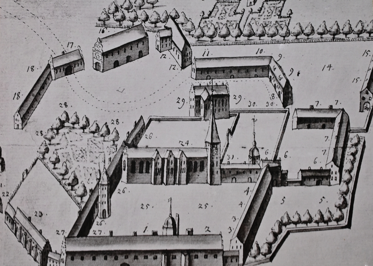 Plan des bâtiments de la commanderie d'Antvorskov