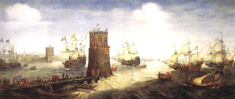 Prise de Damiette en 1219 - Cornelis Claesz van Wieringen 1627.