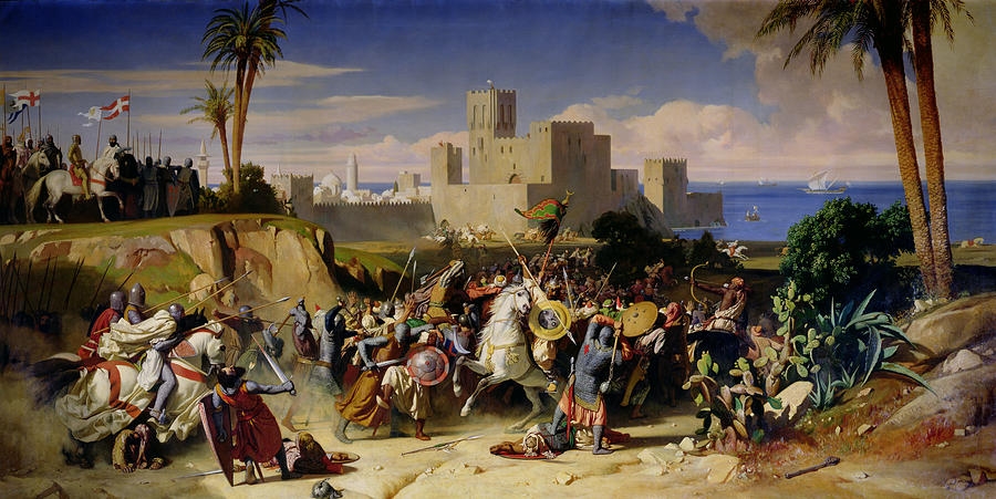 La Reconquête de Beyrouth en 1197 par Alexandre Hesse (1806-1879), Château de Versailles, Salles des Croisades.