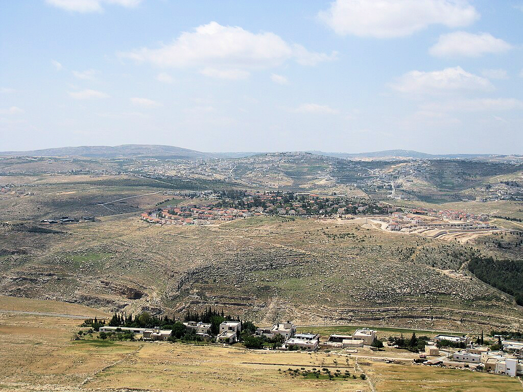 Le paysage autour du village de Teqoa ou Tuqu'
