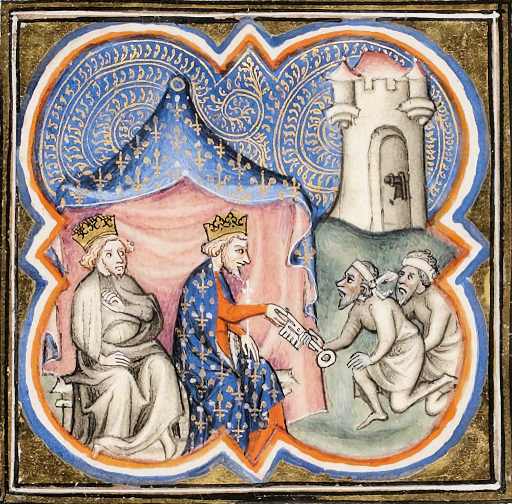 Philippe Auguste et Richard Cœur de Lion reçoivent les clés d'Acre