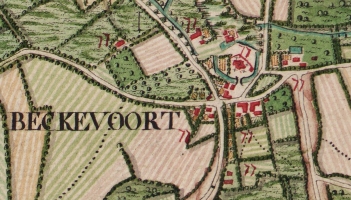 Bekkevoort sur la carte de Ferraris