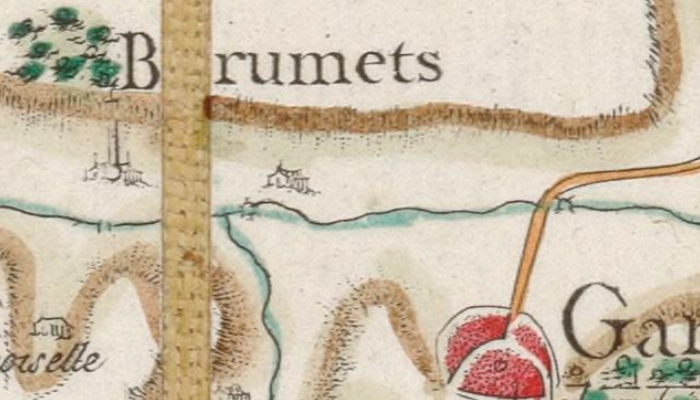 Brumetz sur la carte de Cassini