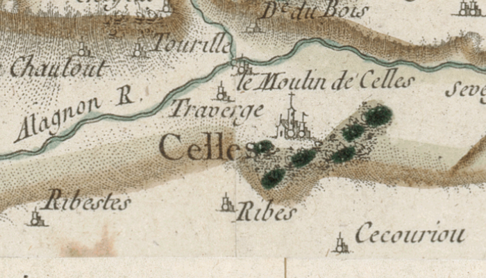 Celles sur la carte de Cassini