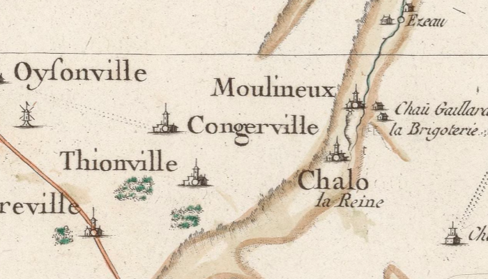 Chalou-Moulineux sur la carte de Cassini