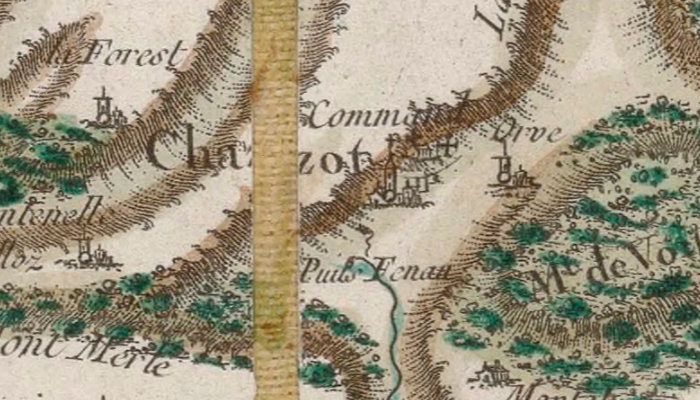 Chazot sur la carte de Cassini