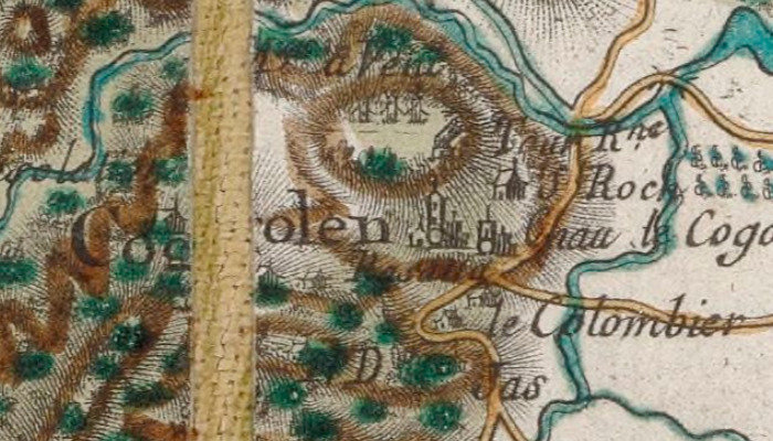 Cogolin sur la carte de Cassini