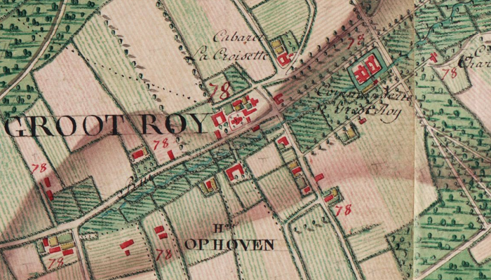 Gruitrode sur la carte de Ferraris