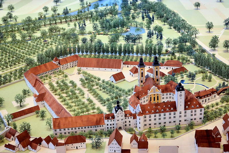 Maquette de la commanderie teutonique de Mergentheim vers 1800