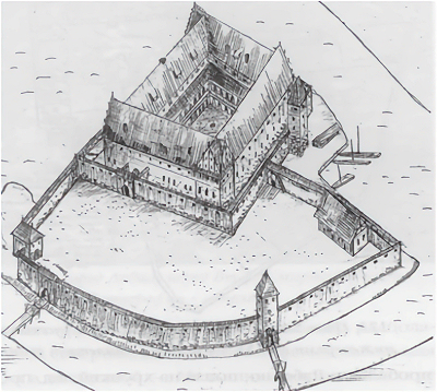 Représentation du château de Polessk (Labiawa - Labiau)