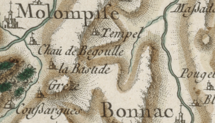 Tempel sur la carte de Cassini