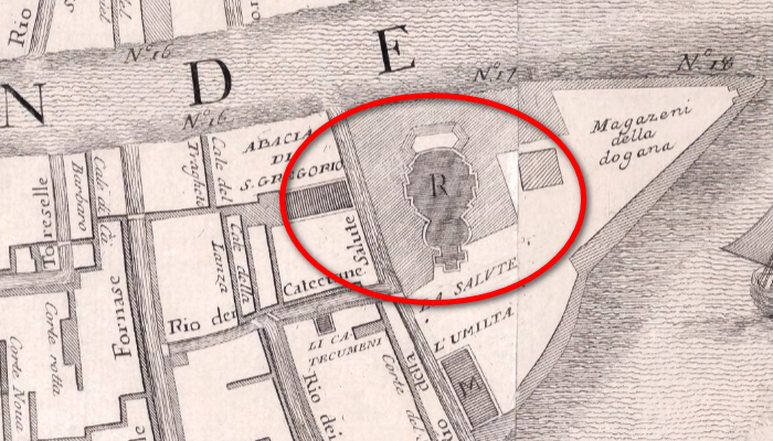 L'emplacement de la commanderie Teutonique de Venise
